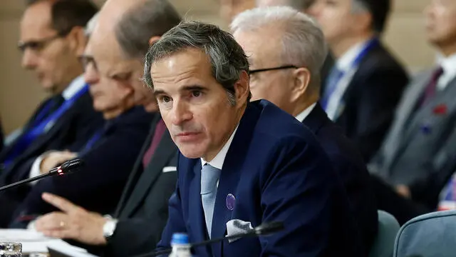 Il direttore generale AIEA Rafael Mariano Grossi durante la riunione del Gruppo mondiale per l'Energia da fusione ("World Fusion Energy Group"), presso la Farnesina, Roma, 06 novembre 2024, ANSA/VINCENZO LIVIERI