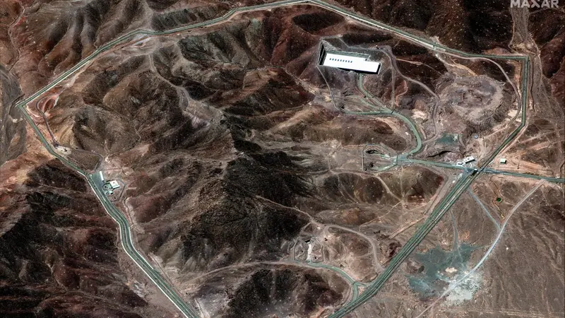 Un'immagine satellitare del sito nucleare di Fordow, in Iran - Foto Epa © www.giornaledibrescia.it