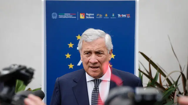 Italian Foreign Minister Antonio Tajani at Hotel San Domenico Palace during the 70th Anniversary of the Messina-Taormina Conference, in Taormina, Italy, 19 June 2025. ANSA/GIUSEPPE LAMI