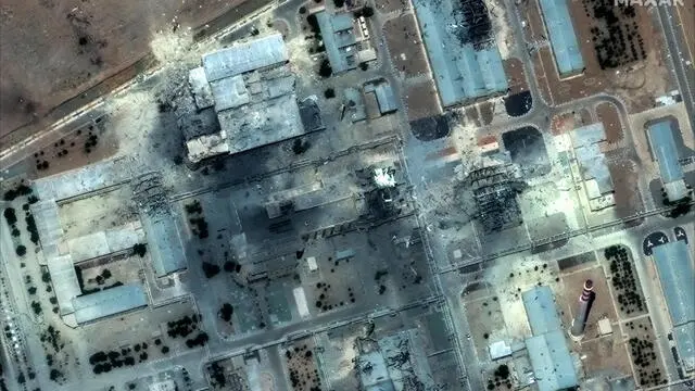 epa12191673 A handout satellite image made available by Maxar Technologies shows damage at the Isfahan nuclear technology center after US airstrikes, in Isfahan, Iran, 22 June 2025. The US Department of Defense announced on 22 June, that the US Central Command conducted overnight strikes against three nuclear facilities in Iran. EPA/MAXAR TECHNOLOGIES HANDOUT -- MANDATORY CREDIT: SATELLITE IMAGE 2025 MAXAR TECHNOLOGIES -- THE WATERMARK MAY NOT BE REMOVED/CROPPED --HANDOUT EDITORIAL USE ONLY/NO SALES