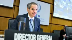 epa12192339 Director General of the International Atomic Energy Agency (IAEA), Rafael Mariano Grossi gestures while attending a press conference during an IAEA Board of Governors meeting at the IAEA headquarters of the United Nations seat in Vienna, Austria, 23rd June 2025. EPA/MAX SLOVENCIK