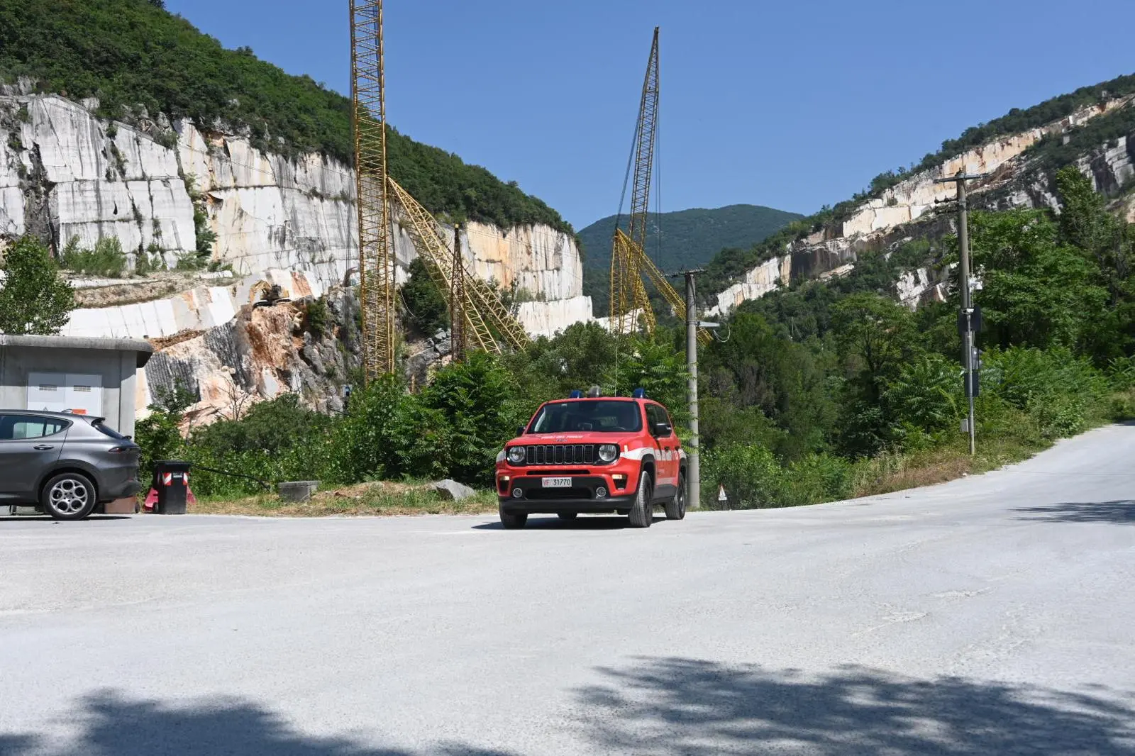 La cava dove è avvenuto l'incidente