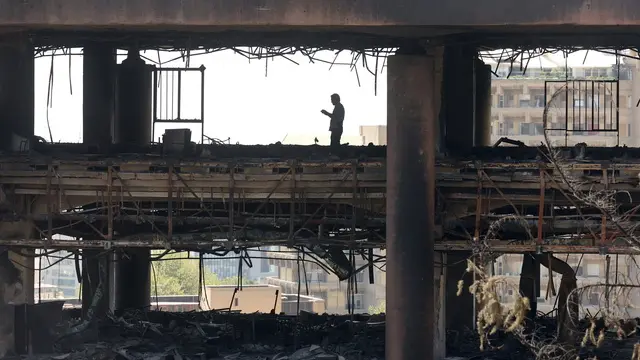 epa12184956 â€‹A view of the damaged building of Iranian state TV (IRIB) after an Israeli airstrike in Tehran, Iran, 19 June 2025. The Islamic Republic of Iran Broadcasting (IRIB) corporation building was hit by an overnight Israeli strike on 17 June. Israel and Iran have been exchanging fire since Israel launched strikes across Iran on 13 June 2025 as part of Operation 'Rising Lion.' EPA/ABEDIN TAHERKENAREH