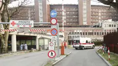 , Ambulanze Spedali Civili di Brescia, Brescia, 23 febbraio 2021. Ansa Davide Brunori