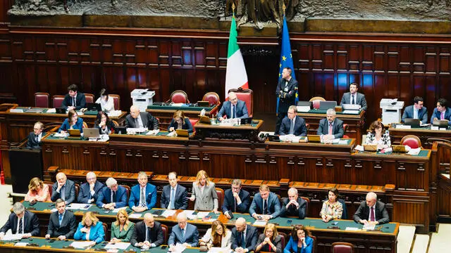 Italian Prime Minister, Giorgia Meloni, attends the premier time at the Chambre of Deputies in Rome, Italy, 14 May 2025. ANSA/UFFICO STAMPA PALAZZO CHIGI/FILIPPO ATTILI +++ ANSA PROVIDES ACCESS TO THIS HANDOUT PHOTO TO BE USED SOLELY TO ILLUSTRATE NEWS REPORTING OR COMMENTARY ON THE FACTS OR EVENTS DEPICTED IN THIS IMAGE; NO ARCHIVING; NO LICENSING +++ NPK +++
