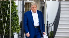 epa12194398 US President Donald Trump prepares to speak to the media as he departs the White House for the NATO leaders summit, in Washington, DC, USA, 24 June 2025. The president answered questions about accusations of ceasefire violations in the Iran-Israel conflict. EPA/JIM LO SCALZO