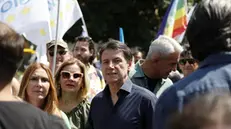 People gathered to protest against war and European rearmament at the demonstration promoted by the Stop ReArm Europe campaign, Rome 21 June 2025. ANSA/FABIO FRUSTACI