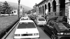 Piazzale Arnaldo nel 1981 durante i lavori per il ring - © www.giornaledibrescia.it