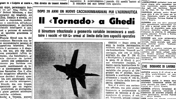 I Tornado arrivano a Ghedi nel 1982 - © www.giornaledibrescia.it