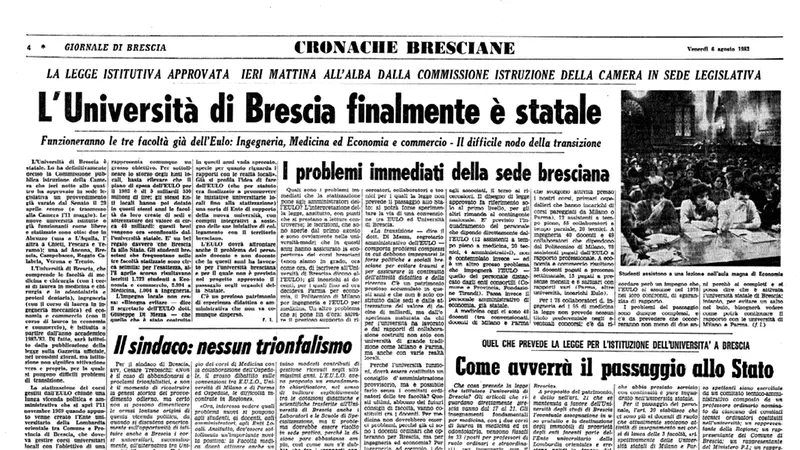 L'Università diventa statale - © www.giornaledibrescia.it