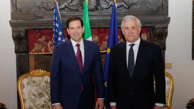 Italy's Minister for Foreign Affairs, Antonio Tajani, as he meets US Secretary of State Rubio at Villa Madama, in Rome, Italy 17 May 2025. ANSA/GIUSEPPE LAMI