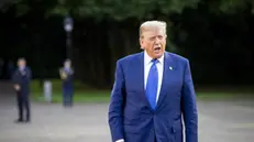 epa12195360 US President Donald Trump arrives at the Paleis Huis ten Bosch for the dinner with world leaders at the invitation of Dutch King Willem-Alexander and Queen Maxima, in The Hague, The Netherlands, 24 June 2025. The dinner marks the start of the NATO summit in The Hague. The Netherlands hosts the NATO Summit in The Hague on 24 and 25 June, the first such summit to be held in the country. EPA/FREEK VAN DEN BERGH