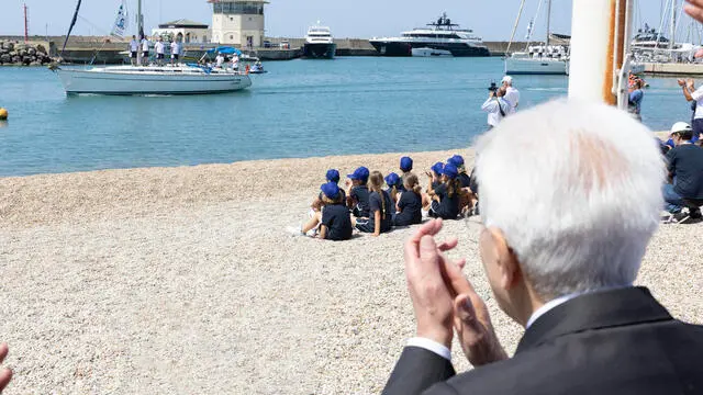 Il Presidente della Repubblica Sergio Mattarella all’evento inaugurale del progetto della Lega Navale Italiana “Mare di Legalità” (foto di Francesco Ammendola - Ufficio per la Stampa e la Comunicazione della Presidenza della Repubblica)