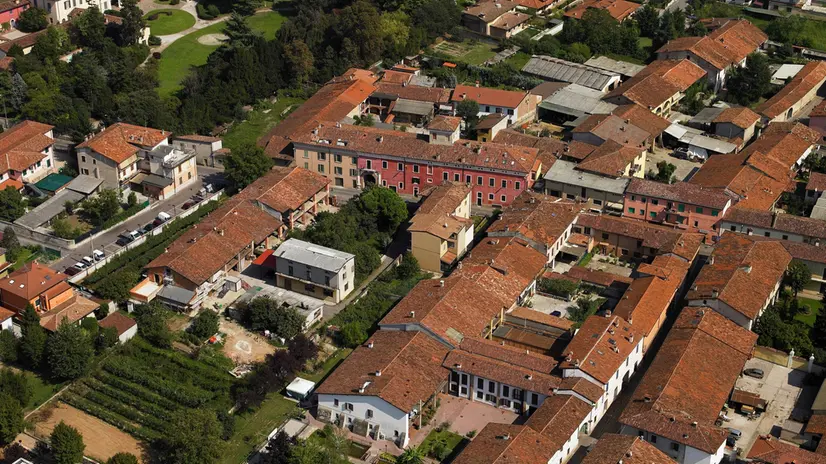 Una veduta dall'alto di Castegnato