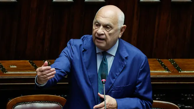 Il ministro della Giustizia Carlo Nordio alla Camera durante il Question time, Roma, 25 Giugno 2025. ANSA/GIUSEPPE LAMI