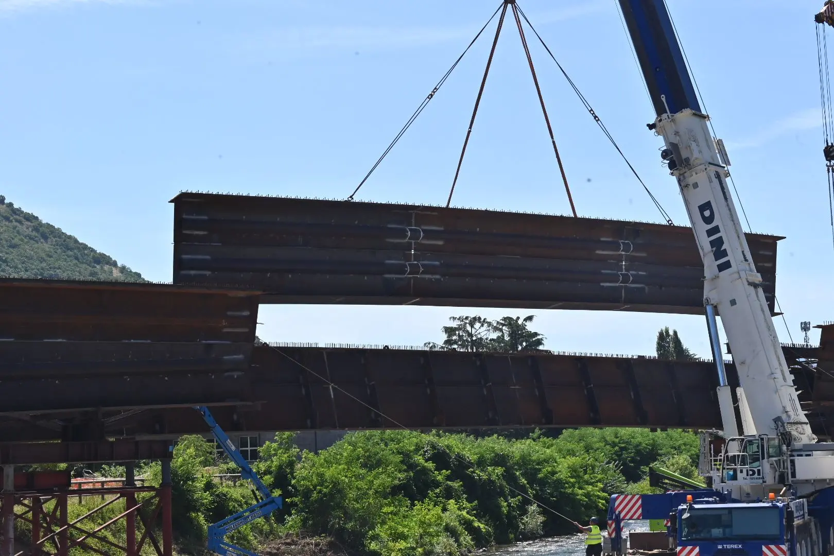 Il varo del ponte a Concesio