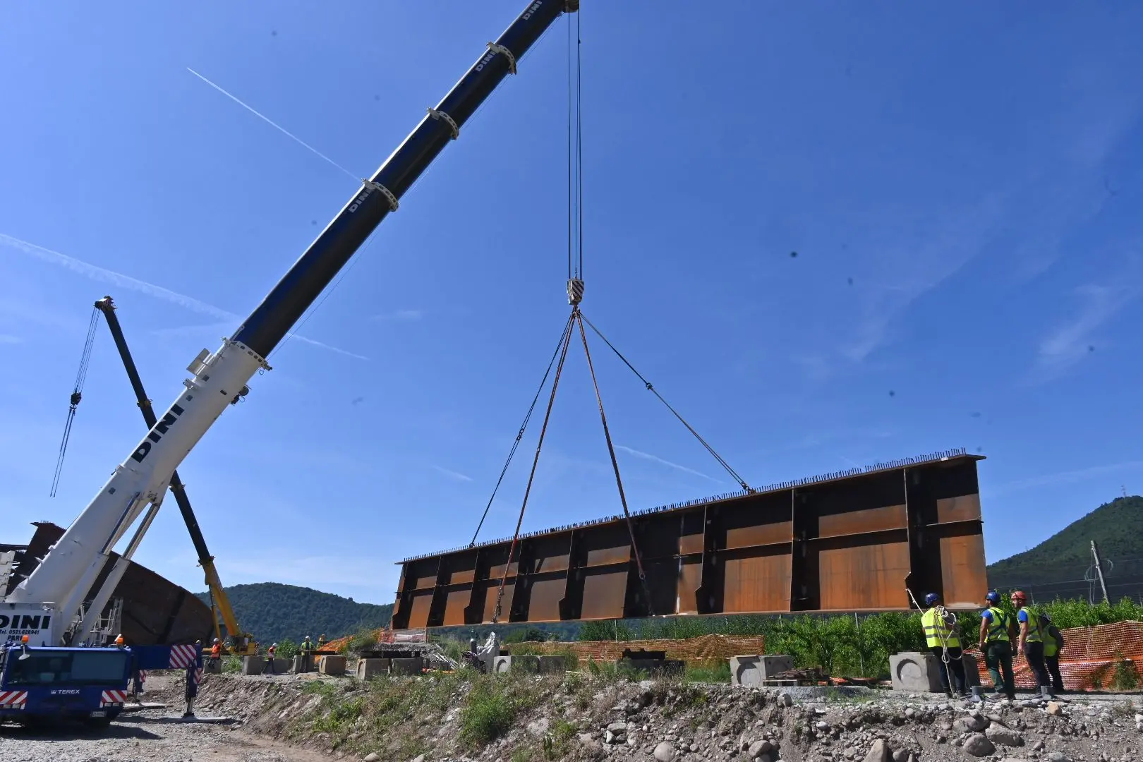 Il varo del ponte a Concesio