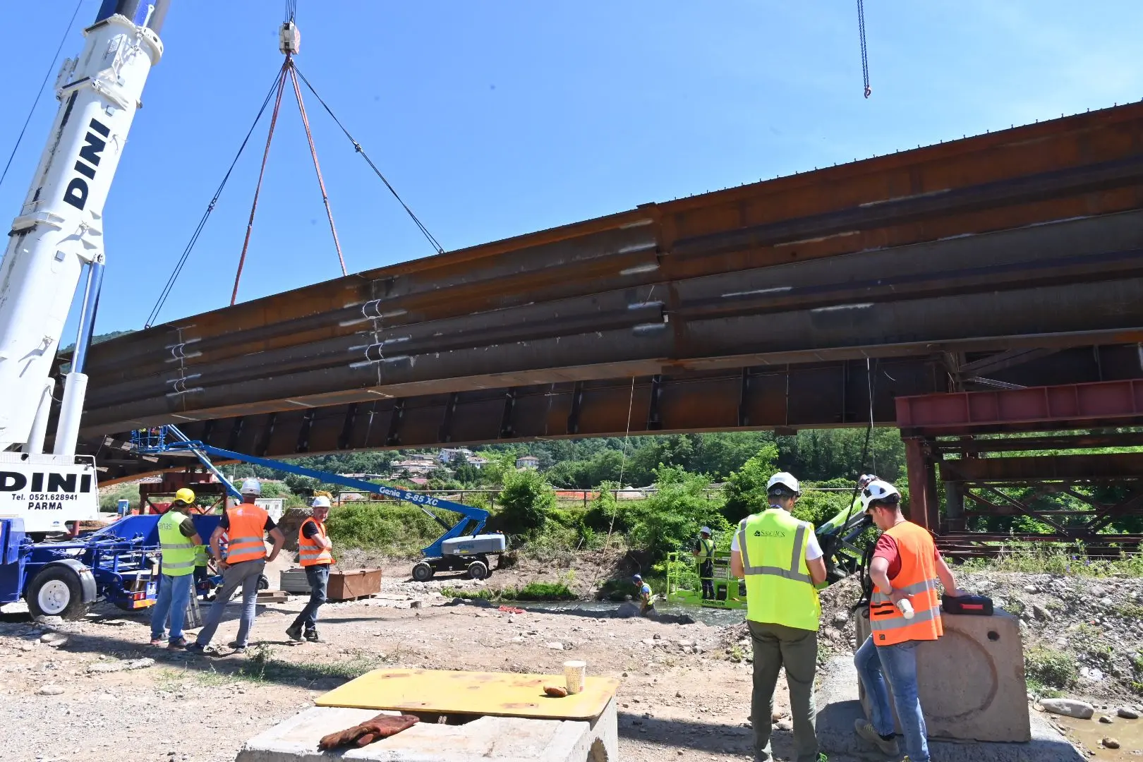 Il varo del ponte a Concesio