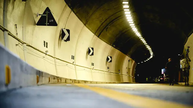 Cerimonia di riapertura del traffico del tunnel del Tenda a Limone Piemonte. Cuneo 27 giugno 2025 ANSA/TINO ROMANO