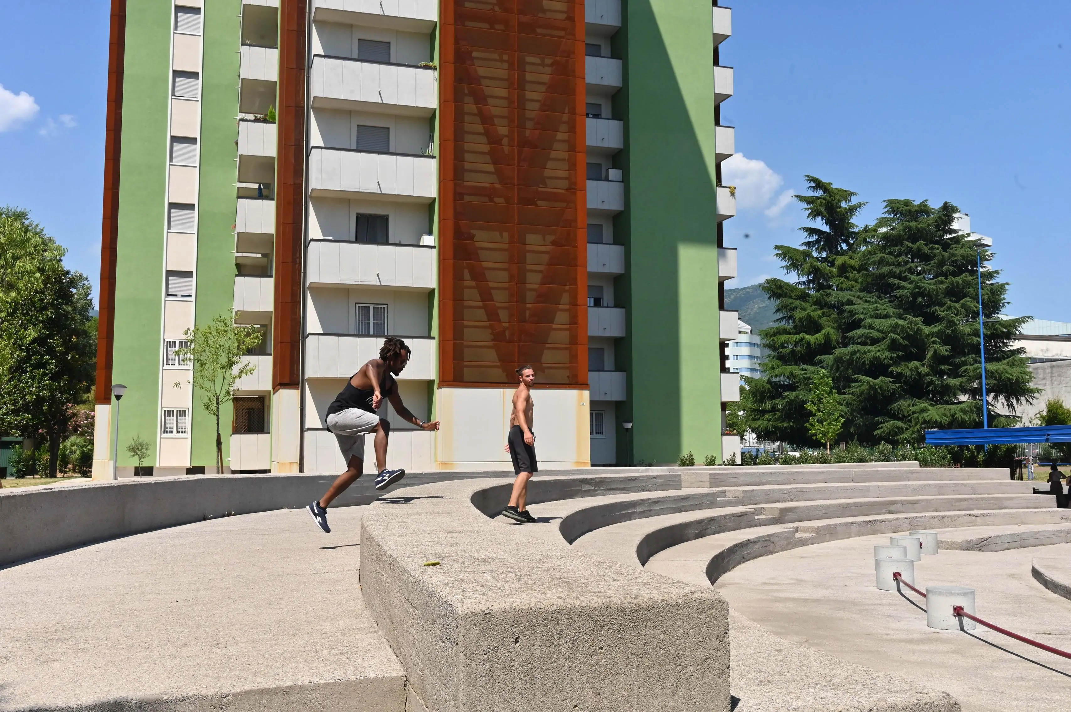 A Casazza la nuova piastra per il parkour