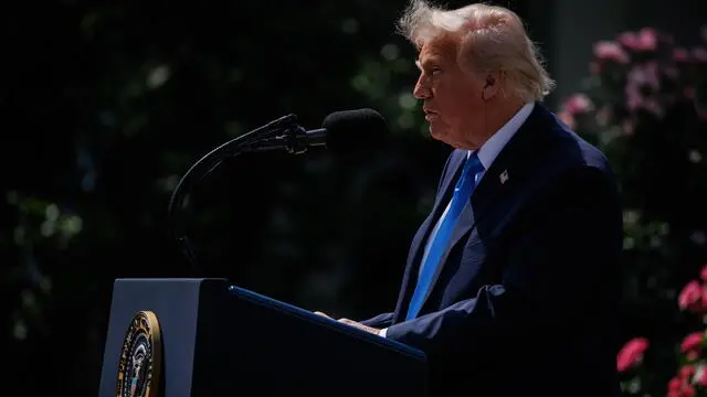 epa12117924 US President Donald Trump speaks during a signing ceremony for S. 146, the Take It Down Act, in the Rose Garden of the White House in Washington, DC, USA, 19 May 2025. The bill, which passed on a 409-2 vote after unanimous approval in the Senate in February, criminalizes the increasingly common phenomenon of deepfake pornography, which law enforcement has struggled to keep up with due to loopholes in existing law. EPA/SAMUEL CORUM / POOL