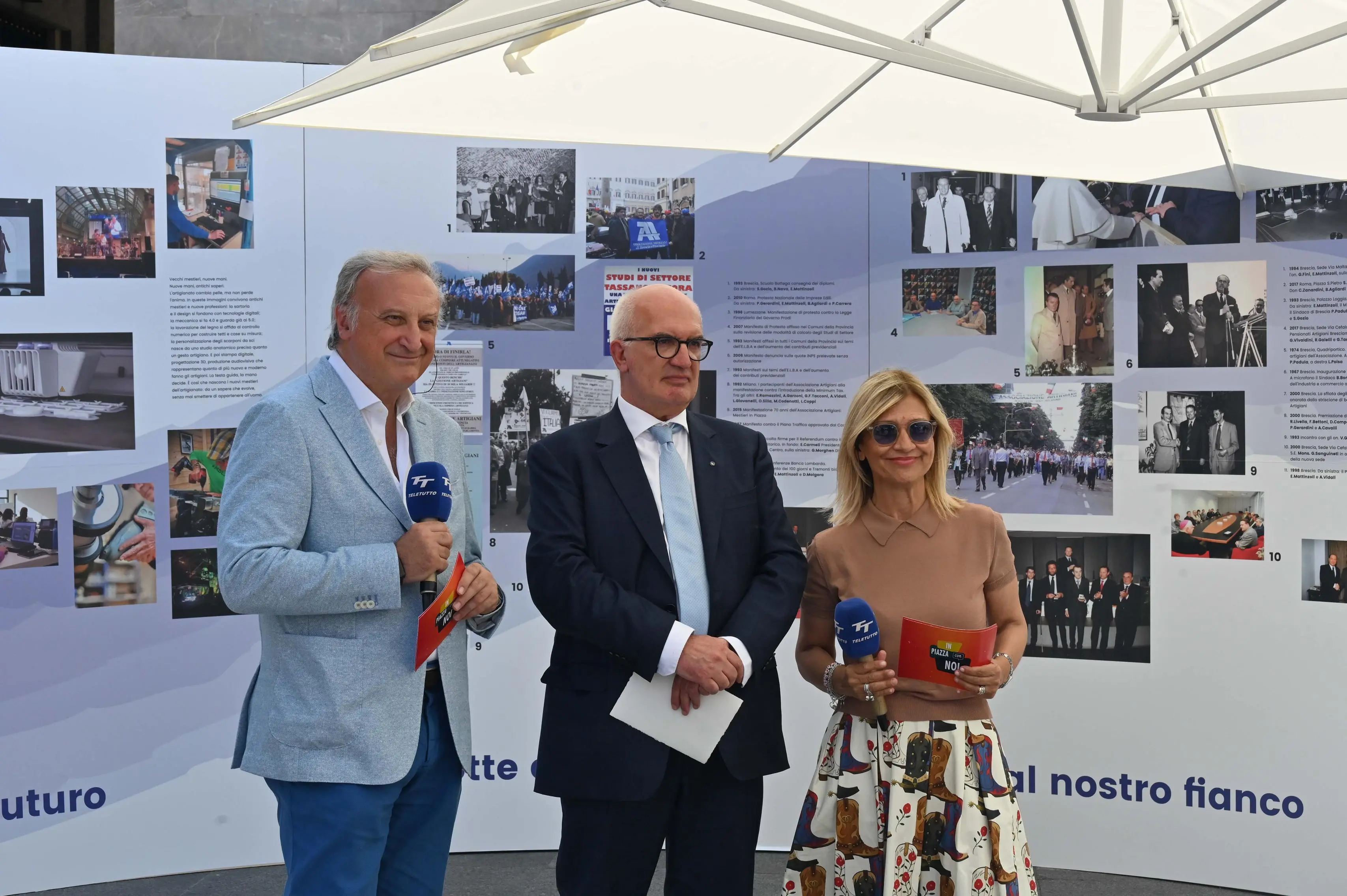 CRONACA  BRESCIA PIAZZA VITTORIA IN PIAZZA CON NOI REDAZIONE CRONACA 29-06-2025 GABRIELE STRADA NEW EDEN GROUP                             