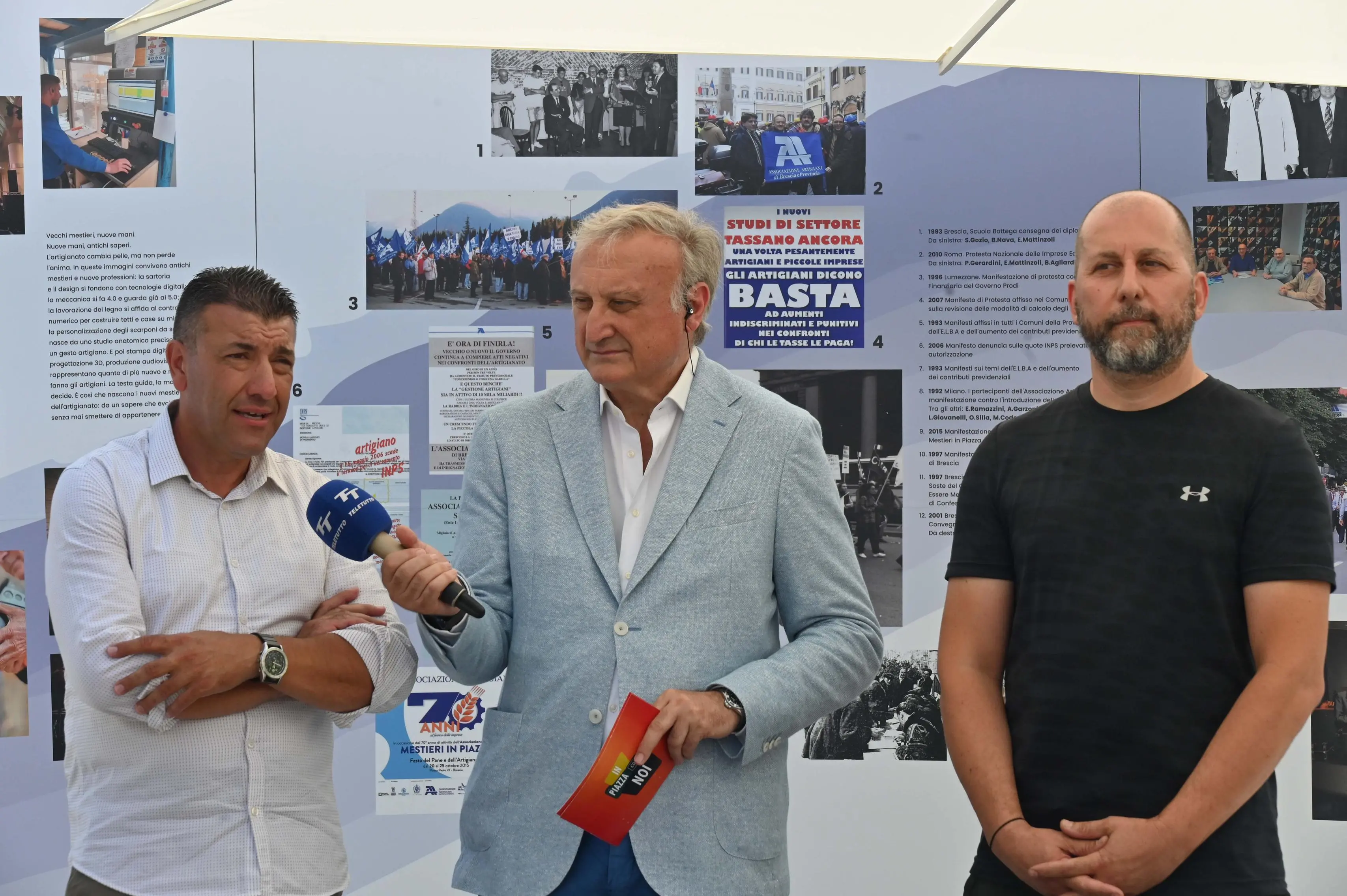 CRONACA  BRESCIA PIAZZA VITTORIA IN PIAZZA CON NOI REDAZIONE CRONACA 29-06-2025 GABRIELE STRADA NEW EDEN GROUP                             