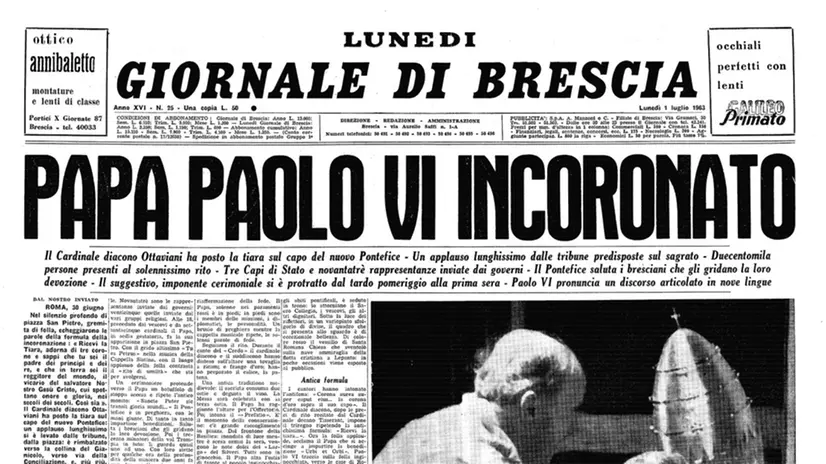 La pagina del GdB del 30 giugno 1963