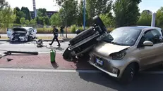 L'incidente in viale Europa a Brescia