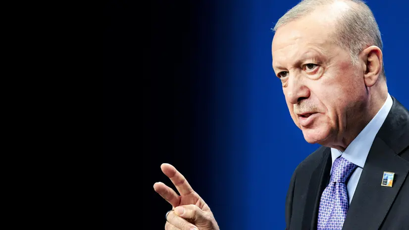 epa12197002 Turkish President Recep Tayyip Erdogan speaks during a press conference after the NATO Summit at the World Forum in The Hague, The Netherlands, 25 June 2025. The Netherlands, for the first time in NATO's history of existence, is hosting a NATO summit. EPA/RAMON VAN FLYMEN
