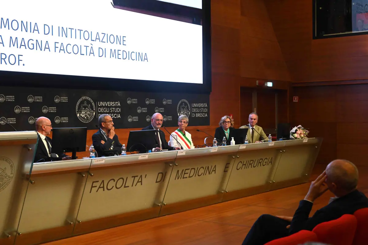 L'aula magna di medicina intitolata ad Augusto Preti