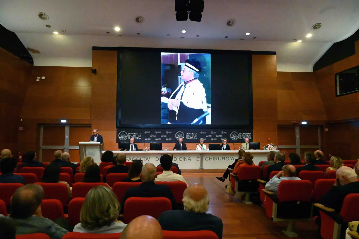 L'aula magna di medicina intitolata ad Augusto Preti