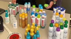 Parte dei deodoranti rubati al supermercato di Gavardo