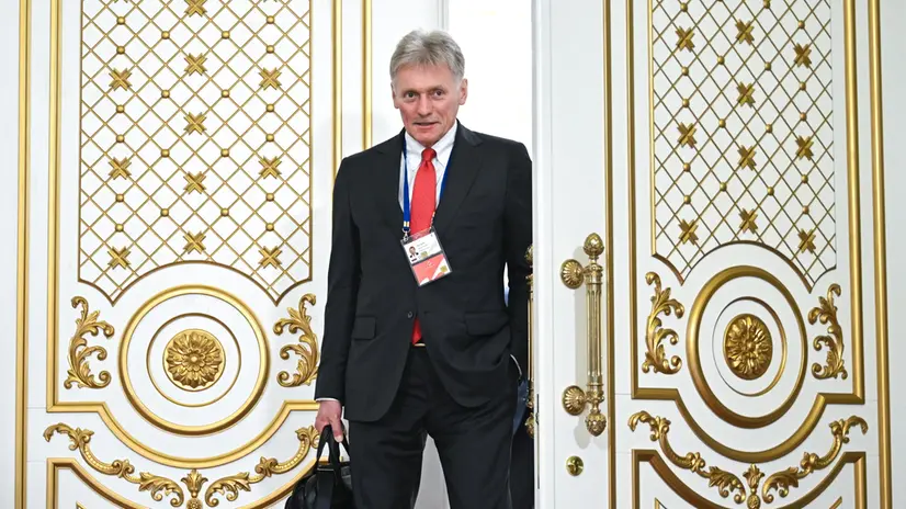 epa12201444 Kremlin spokesman Dmitry Peskov attends a meeting in an expanded composition of the Supreme Eurasian Economic Council within the framework of the Eurasian Economic Union summit in Minsk, Belarus, 27 June 2025. EPA/SERGEI BOBYLEV / SPUTNIK / KREMLIN POOL