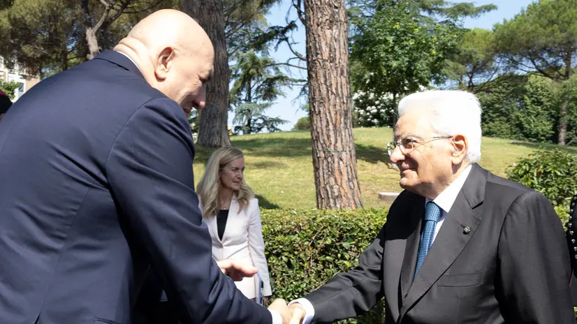 Il Presidente della Repubblica Sergio Mattarella alla Scuola Ufficiali Carabinieri, accolto Guido Crosetto, Ministro della difesa,in occasione della cerimonia della cerimonia del 20° anniversario di costituzione del Centro di Eccellenza per le Unità di Polizia di Stabilità (CoESPU-Center of Excellence for Stability Police Units) (foto di Francesco Ammendola - Ufficio per la Stampa e la Comunicazione della Presidenza della Repubblica)