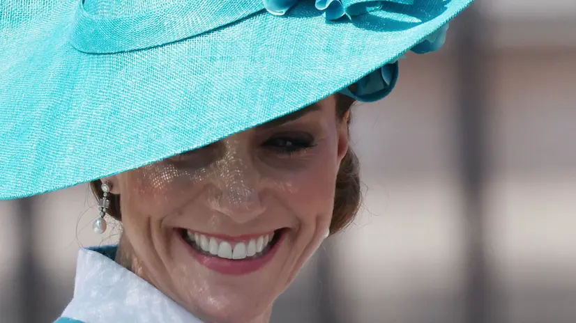 epaselect epa12174790 Britain’s Catherine, Princess of Wales rides in a carriage during the Trooping the Colour ceremony in London, Britain, 14 June 2025. The King's birthday parade, traditionally known as Trooping the Colour, is a ceremonial military parade to celebrate the official birthday of the British sovereign. EPA/NEIL HALL