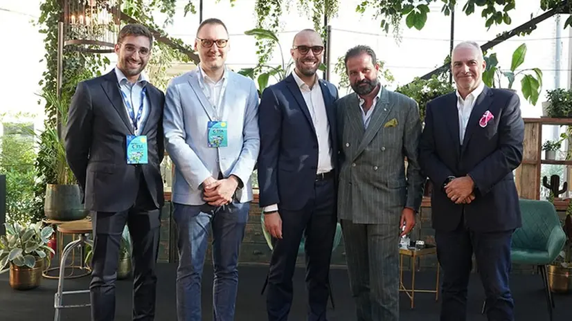 I presidenti Veneziani e Streparava con Sigurtà, Torregiani e Zanola - © www.giornaledibrescia.it