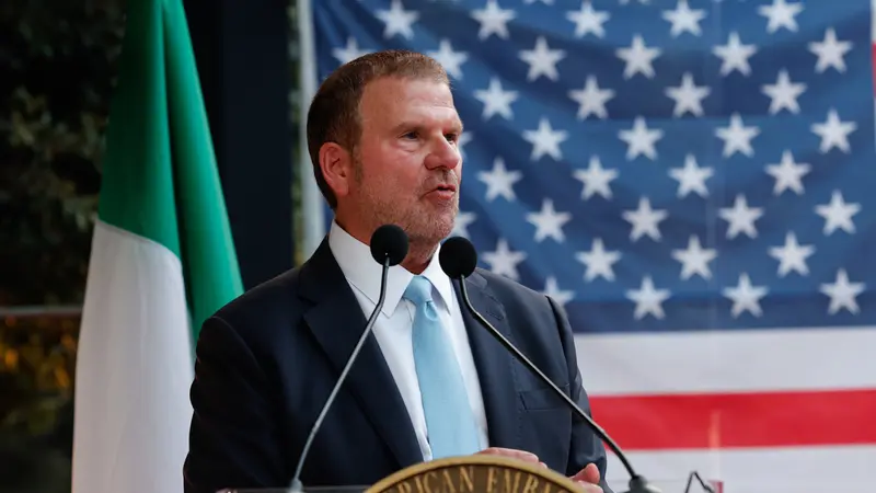 Ambassador of USA to Italy Tilman Joseph Fertitta at Villa Taverna, the US Ambassador's residence, to celebrate the upcoming US Independence Day on 04 July, in Rome, Italy, 2 July 2025. ANSA/GIUSEPPE LAMI