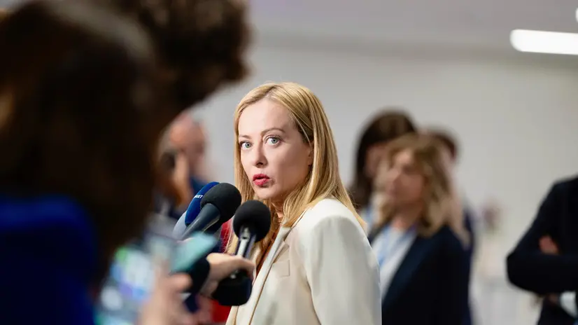 Italy's Prime Minister Giorgia Meloni during the North Atlantic Treaty Organization (NATO) Heads of State and Government summit in The Hague, on June 25, 2025. NATO leaders hold a two-day summit on June 24 and 25 in The Hague. ANSA/FILIPPO ATTILI/US PALAZZO CHIGI +++ NPK +++ NO SALES, EDITORIAL USE ONLY +++