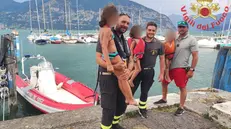 I bambini messi in salvo dai Vigili del fuoco