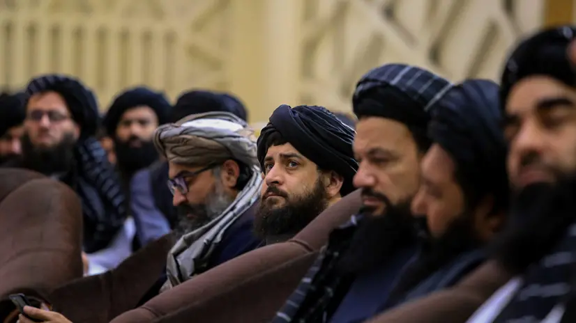 epa09966411 Mullah Mohammad Yaqub (C), Taliban's Defense Minister attends a ceremony to mark the sixth death anniversary of their then supreme leader Mullah Akhtar Mansoor, in Kabul, Afghanistan, 22 May 2022. Taliban's supreme leader Mullah Akhtar Mansoor was killed in a drone strike in Balochistan province of Pakistan on 22 May 2016. Mullah Akhtar Mansoor took over the command of Taliban after the reports of Taliban's supreme leader Mullah Omar's death. EPA/STRINGER