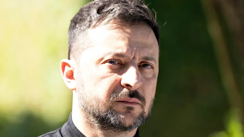 epa12213749 Ukraine's President Volodymyr Zelensky looks on during a welcoming reception at Marselisborg Castle in Aarhus, Denmark, 03 July 2025, on the day of the official opening ceremony of the Danish EU Council Presidency 2025. EPA/HENNING BAGGER DENMARK OUT