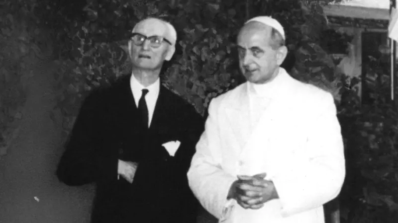 Emilio Bonomelli con Paolo VI a Castel Gandolfo