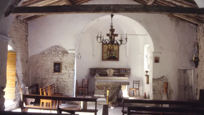L’interno dell’Eremo di San Michele