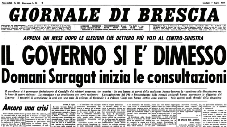 Il Gdb del 1970 - © www.giornaledibrescia.it