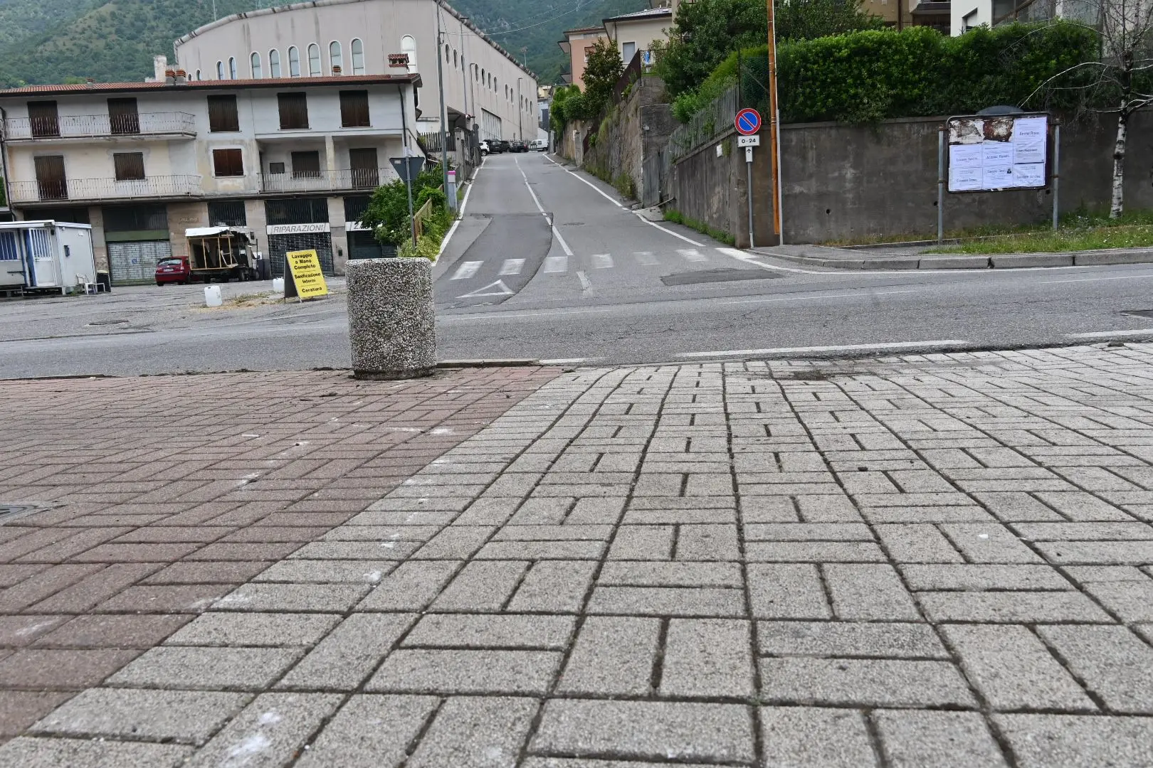 Il luogo dell'incidente a Lumezzane