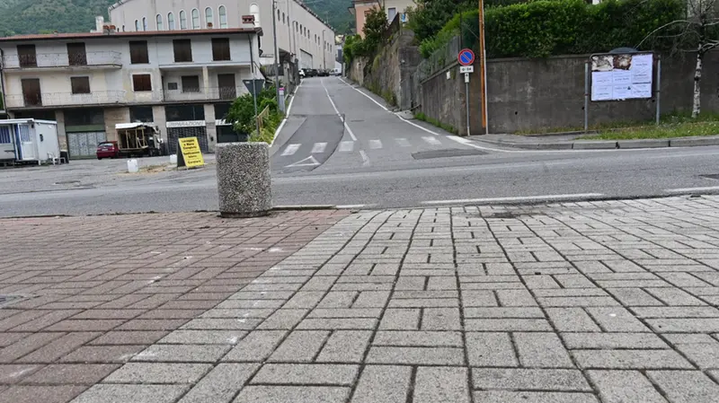 Il luogo dell'incidente a Lumezzane