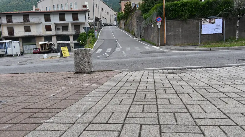 Il luogo dell'incidente a Lumezzane