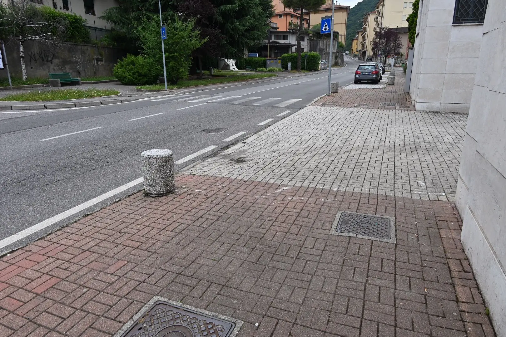 Il luogo dell'incidente a Lumezzane
