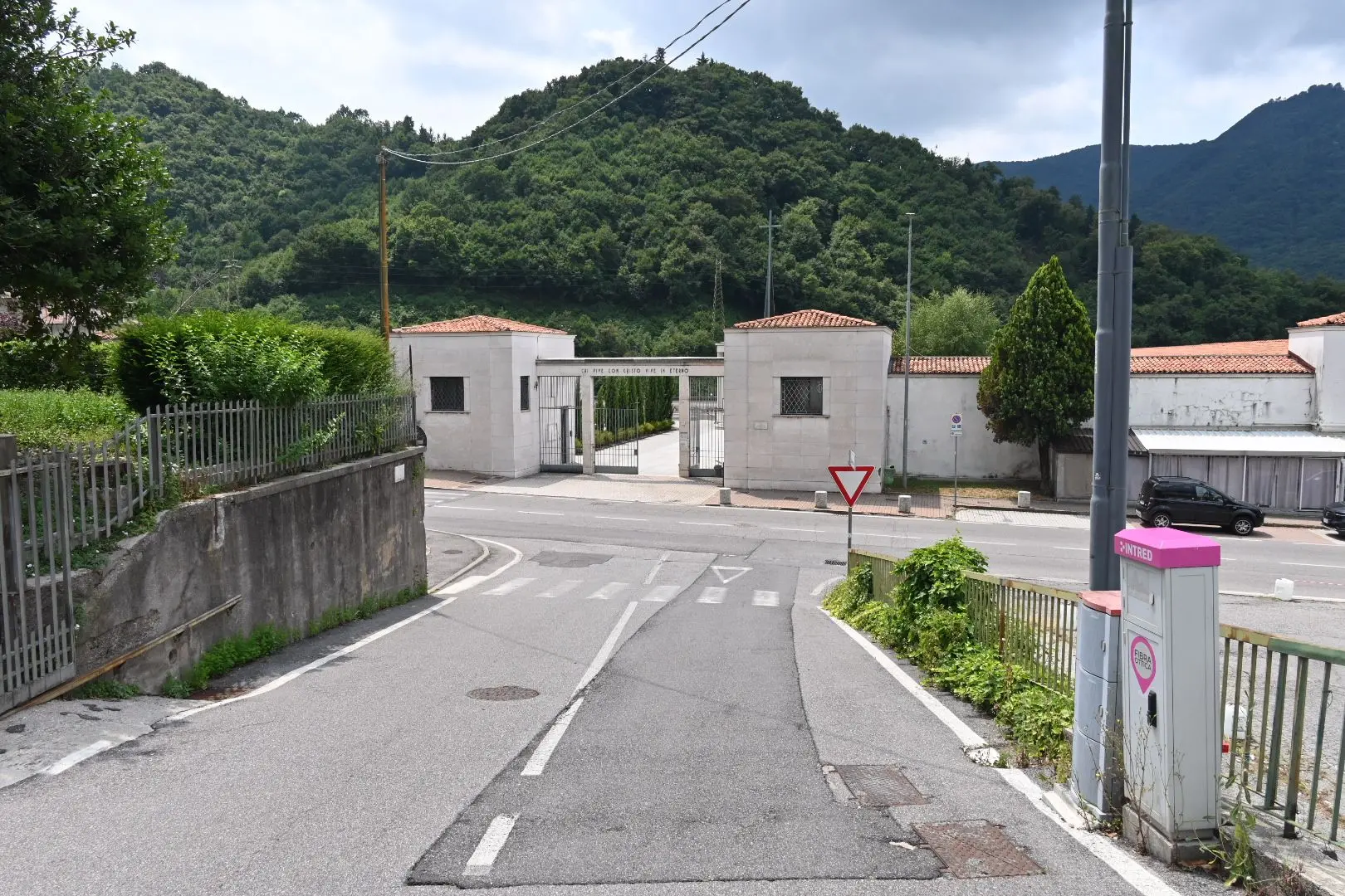 Il luogo dell'incidente a Lumezzane